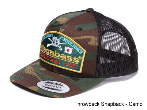 Megabass Trucker Hat / Throwback Snapback Camo - Japan Dream Tackle